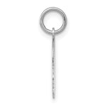 14K White Plain Small.013 Depth Facing Right Engravable Boy Charm view