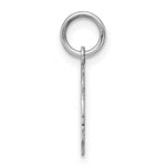 14K White Plain Small.009 Depth Facing Right Engravable Girl Charm view