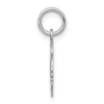 14K White Plain Small.013 Depth Facing Left Engravable Girl Charm view