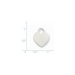 14K White Gold Large Engravable Heart, 25 x 18mm (35) view