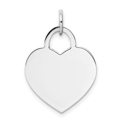 14K white gold heart pendants & charm