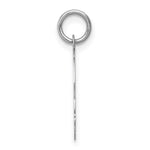 14K White Plain Medium.027 Depth Facing Right Engravable Boy Charm, 22 x 13mm view