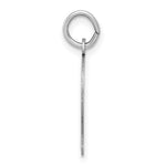 14K White Plain Medium.018 Depth Facing Left Engravable Boy Charm, 22 x 13mm view