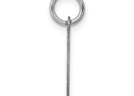 14K white gold disc charm, alternate view