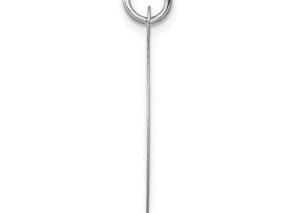 14K white gold disc charm, alternate view