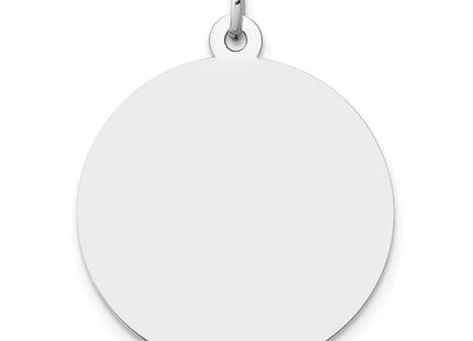 14K white gold disc charm