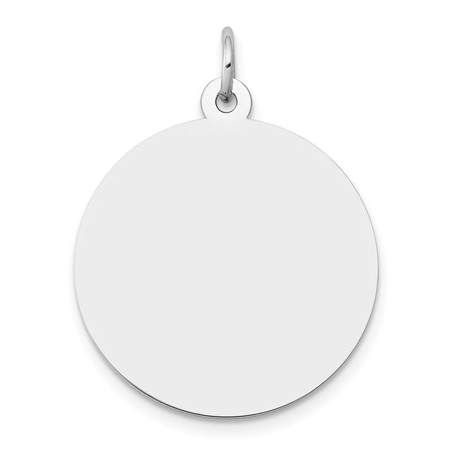 14K white gold disc charm