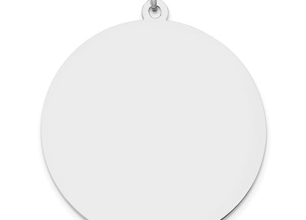 14K white gold disc charm
