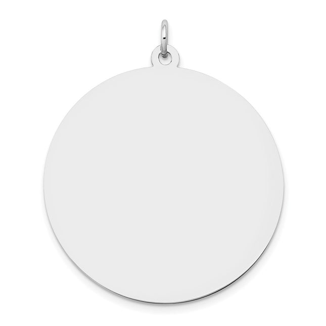 14K white gold disc charm