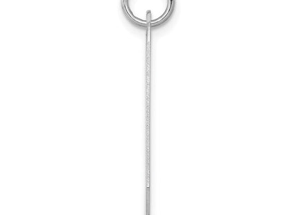 14K white gold disc charm, alternate view