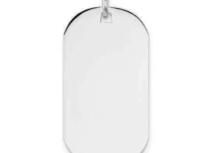 14K white gold disc charm