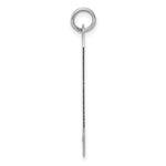 14K White Gold Plain .011 Gauge Engravable Dog Tag w/Notch Disc, 34 x 16mm view