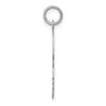 14K White Plain Medium.013 Depth Facing Right Engravable Boy Charm, 27 x 17mm view