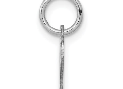 14K white gold disc charm, alternate view