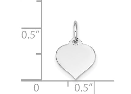14K white gold disc charm, another view