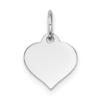 14K white gold disc charm