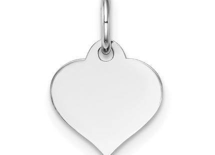 14K white gold disc charm