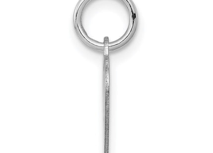 14K white gold disc charm, alternate view