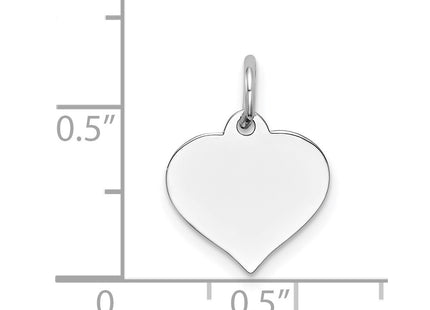 14K white gold disc charm, another view