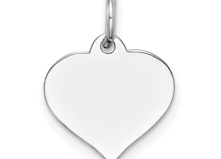 14K white gold disc charm