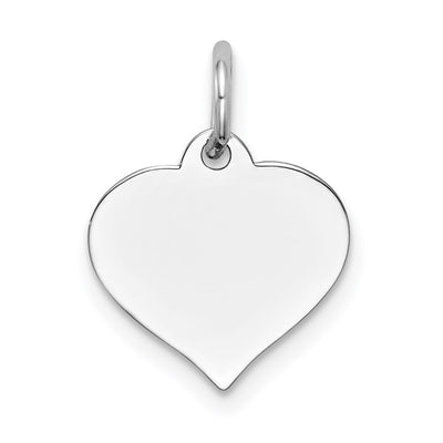14K white gold disc charm
