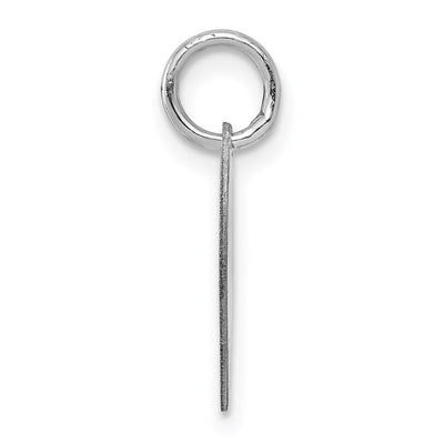 14K White Gold Heart Disc Charm, 18 x 14mm (27)