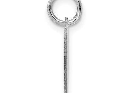 14K white gold disc charm, alternate view