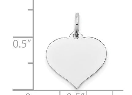14K white gold disc charm, another view