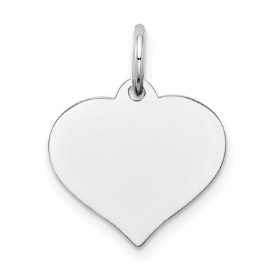 14K white gold disc charm