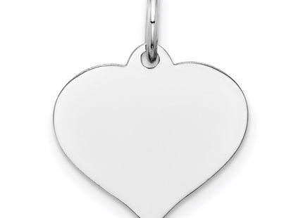 14K white gold disc charm