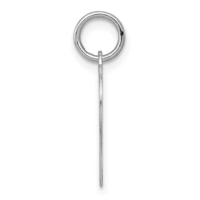 14K White Gold Heart Disc Charm, 19 x 17mm (09)