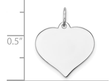 14K white gold disc charm, another view