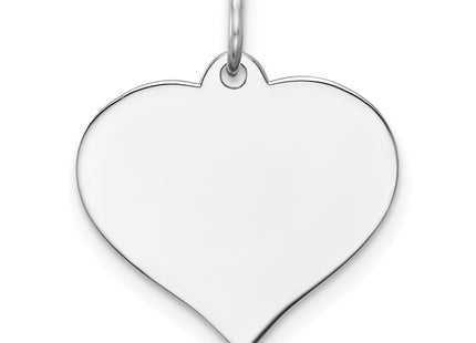 14K white gold disc charm