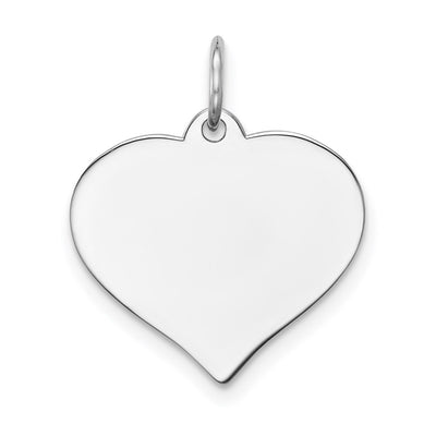 14K white gold disc charm