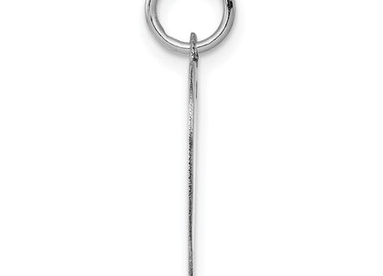 14K white gold disc charm, alternate view