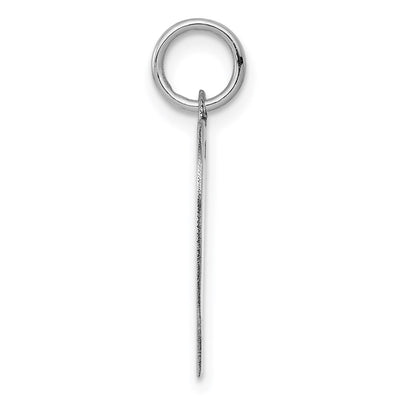 14K White Gold Heart Disc Charm, 23 x 18mm (27)