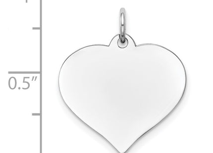 14K white gold disc charm, another view