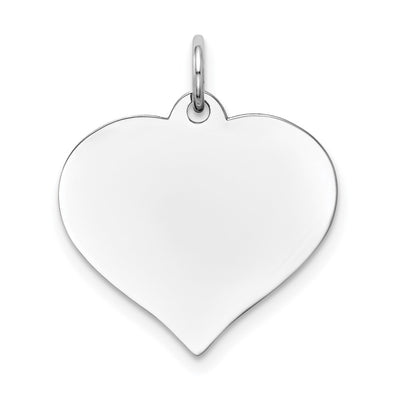 14K white gold disc charm