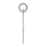 14K White Plain Medium.011 Depth Facing Right Engravable Girl Charm, 27 x 17mm view