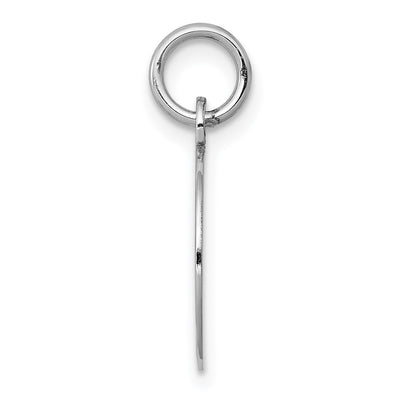 14K White Gold Etched .018 Gauge Engraveable Round Disc Charm, 20 x 13mm