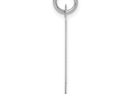 14K white gold disc charm, alternate view