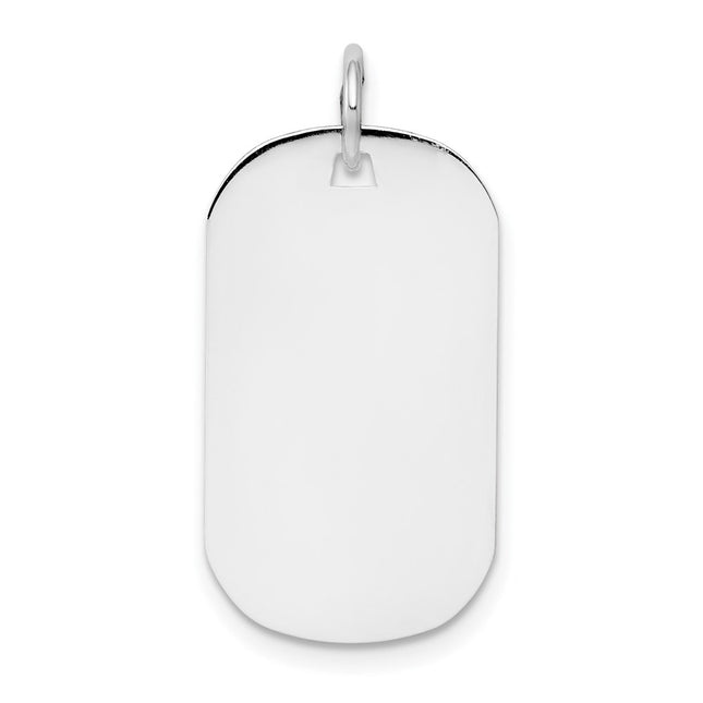 14K white gold disc charm