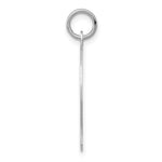 14K White Plain Medium.013 Depth Facing Left Engravable Boy Charm, 27 x 17mm view