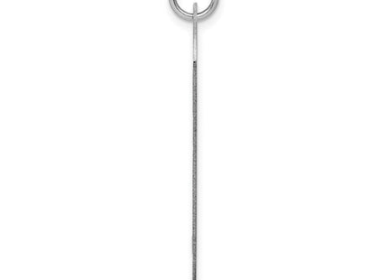 14K white gold disc charm, alternate view