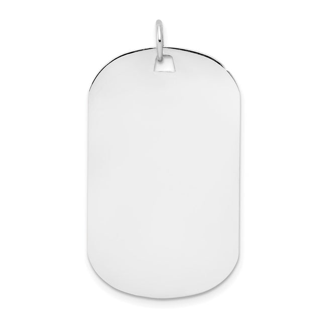 14K white gold disc charm