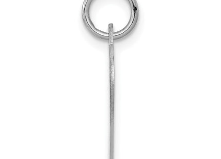 14K white gold disc charm, alternate view