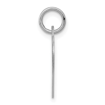 14K White Gold Plain .013 Gauge Engraveable Heart Disc Charm, 19 x 18mm