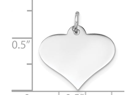 14K white gold disc charm, another view