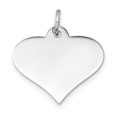 14K white gold disc charm