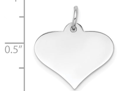 14K white gold disc charm, another view